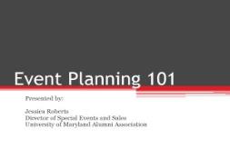 Event Planning PowerPoint Presentation