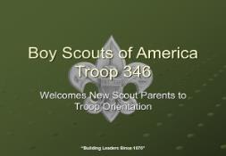 Boy Scouts of America Troop PowerPoint Presentation