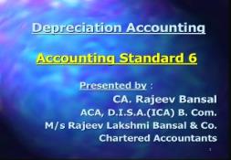 Depreciation Accounting PowerPoint Presentation