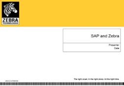 SAP and Zebra PowerPoint Presentation