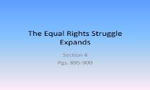 The Equal Rights Struggle Expands PowerPoint Presentation