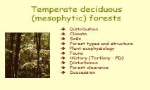 Temperate deciduous forests PowerPoint Presentation