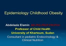 Epidemiology Childhood Obesity PowerPoint Presentation