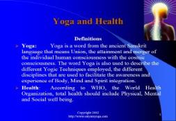 Yoga and Health PowerPoint Presentation