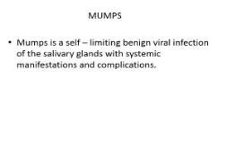 MUMPS PowerPoint Presentation