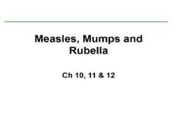 Measles Mumps and Rubella PowerPoint Presentation