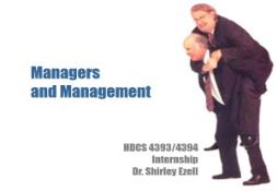 About Managers and Management PowerPoint Presentation