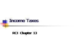 Income Taxes PowerPoint Presentation