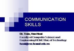 A Communication skills PowerPoint Presentation