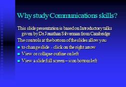 Why study communication skills PowerPoint Presentation