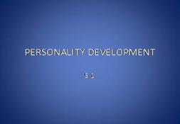 PERSONALITY DEVELOPMENT LEARN PowerPoint Presentation