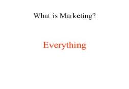 What is Marketing PowerPoint Presentation