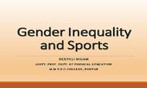 Gender Inequality and Sports PowerPoint Presentation