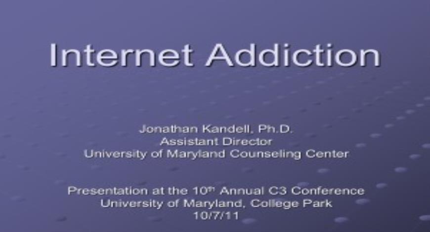 internet addiction powerpoint presentation