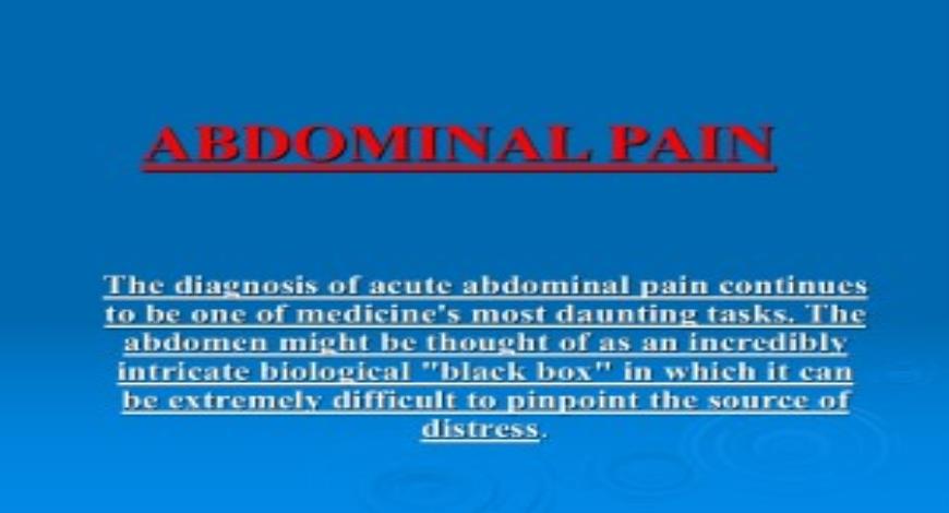 Free Download ABDOMINAL PAIN-An overview PowerPoint Presentation Slides