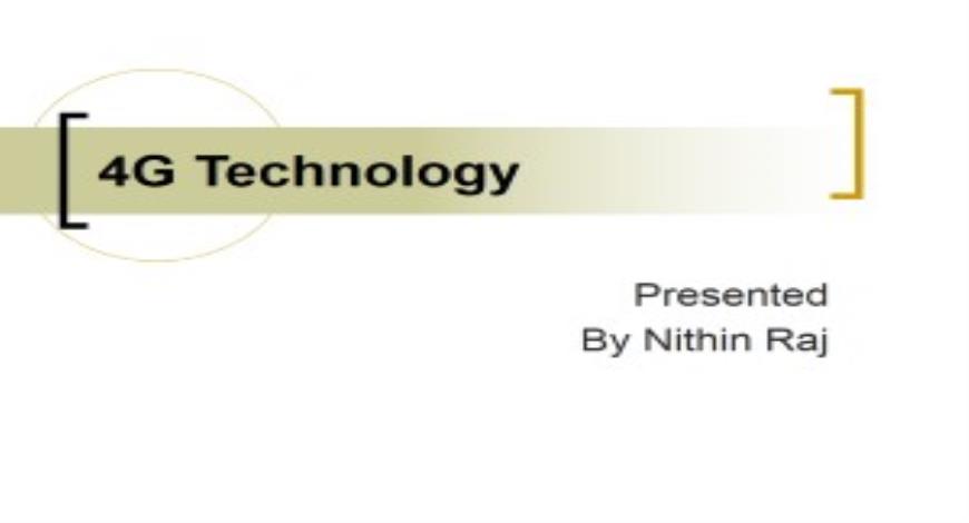 4g technology ppt presentation free download