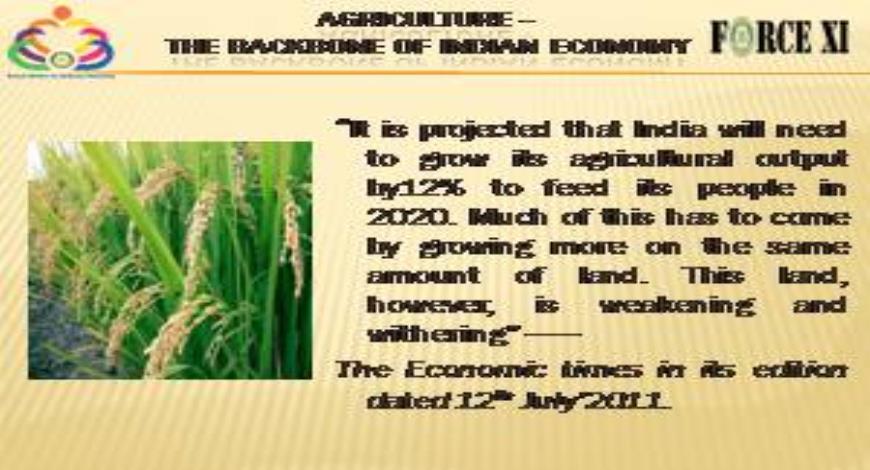 agriculture is the backbone of india essay