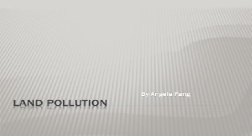 land pollution ppt presentation free download